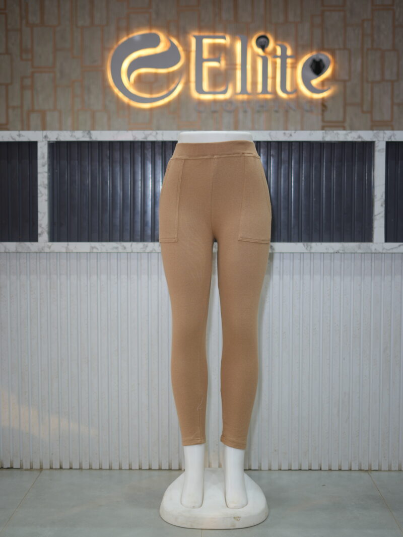 Pre-Order Alert: Big Size Double Pocket Jeggings - Cream