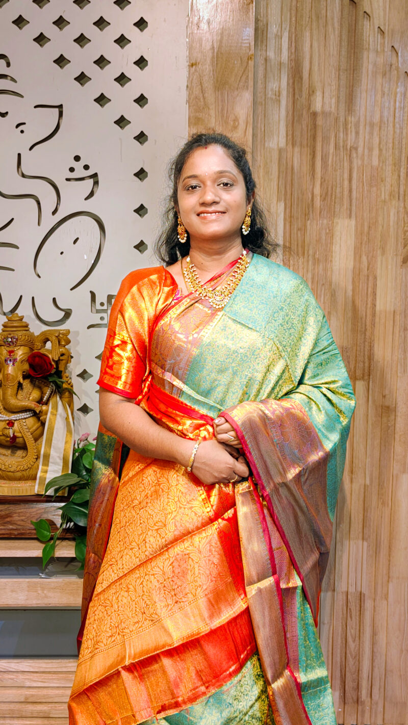 Elegant Silk Saree - Turquoise Blue - ESS04