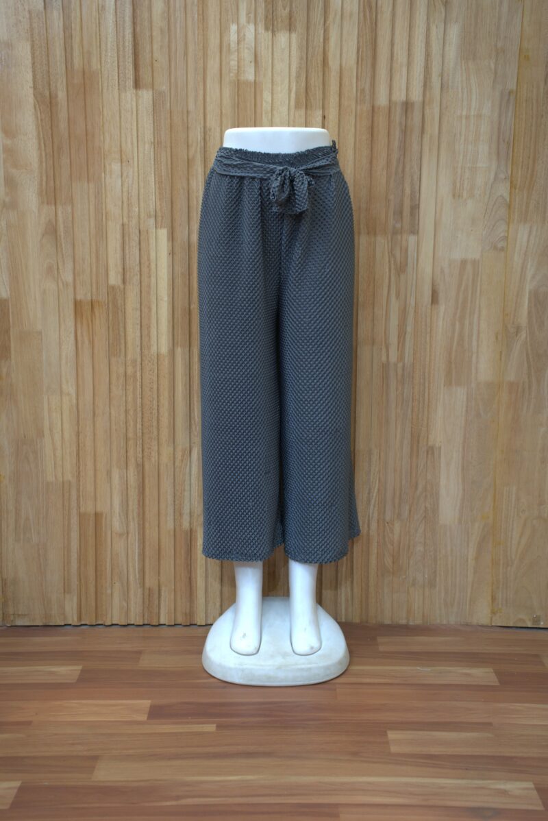 Korean Imported Honeycomb Knit Palazzo Pant