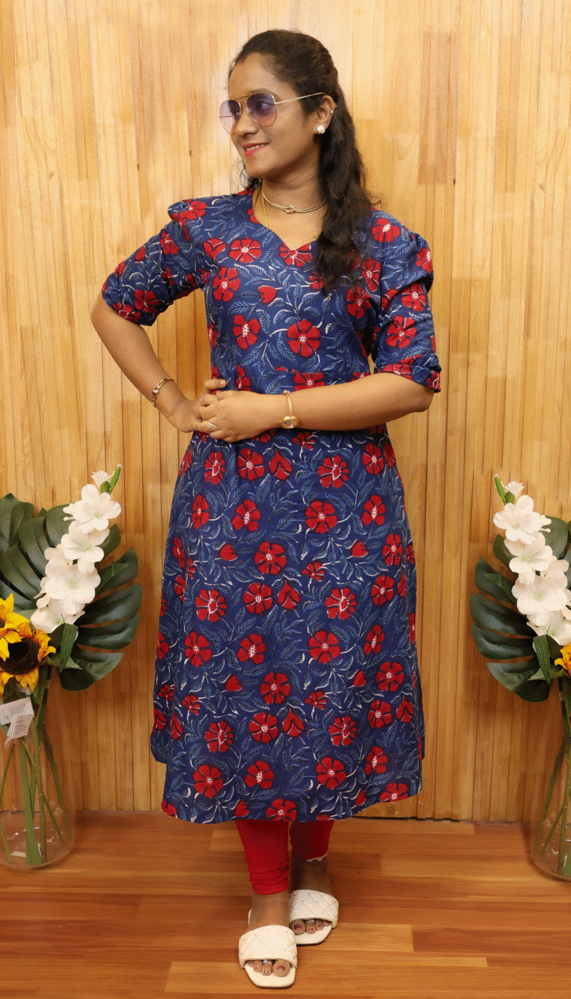 Summer Stylish Cotton A-Line Frocks - SSCALF01