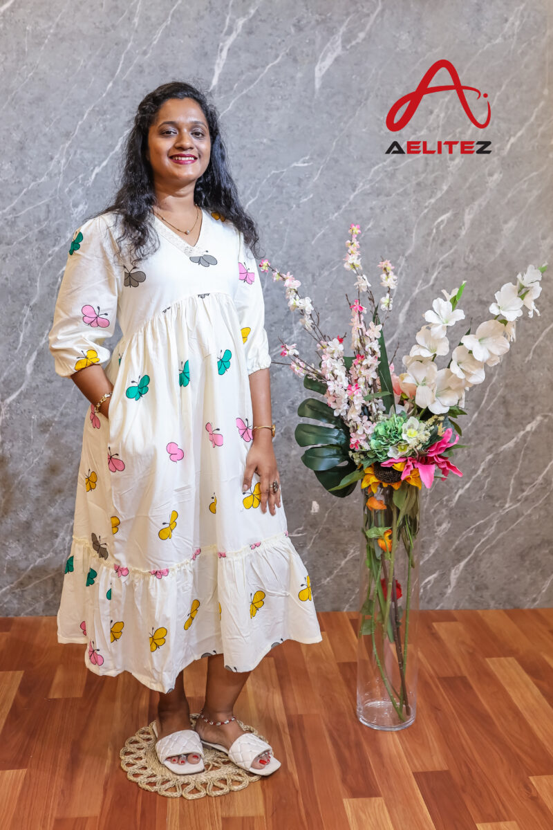 Butterfly Printed Frocks - BPF01