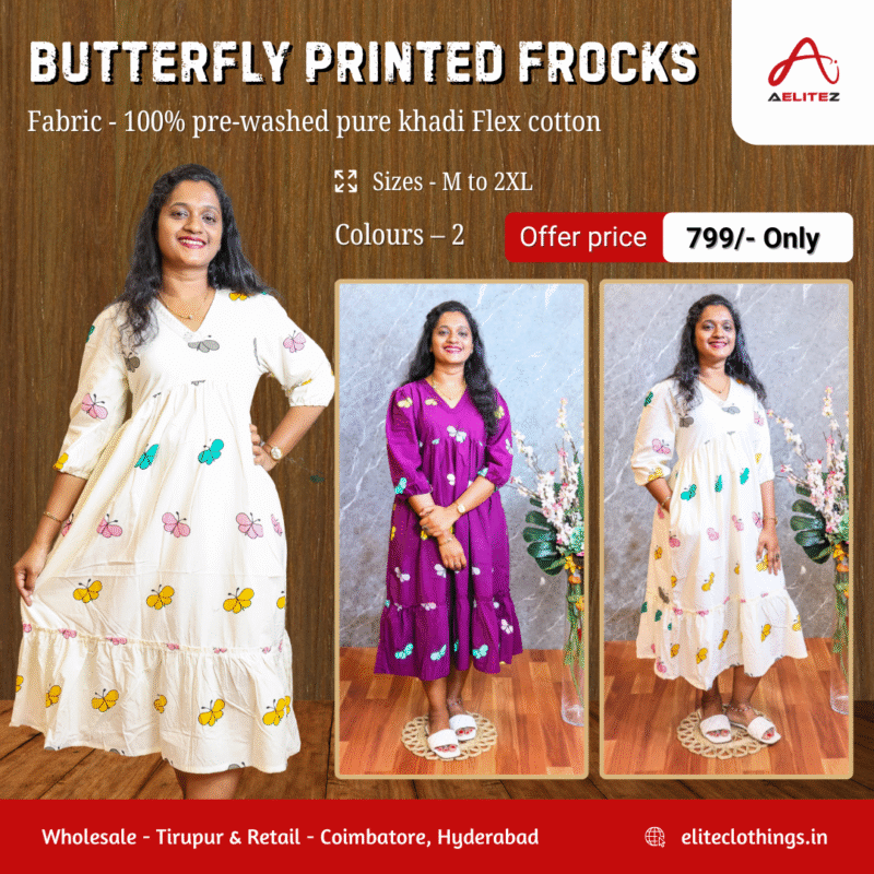Butterfly Printed Frocks