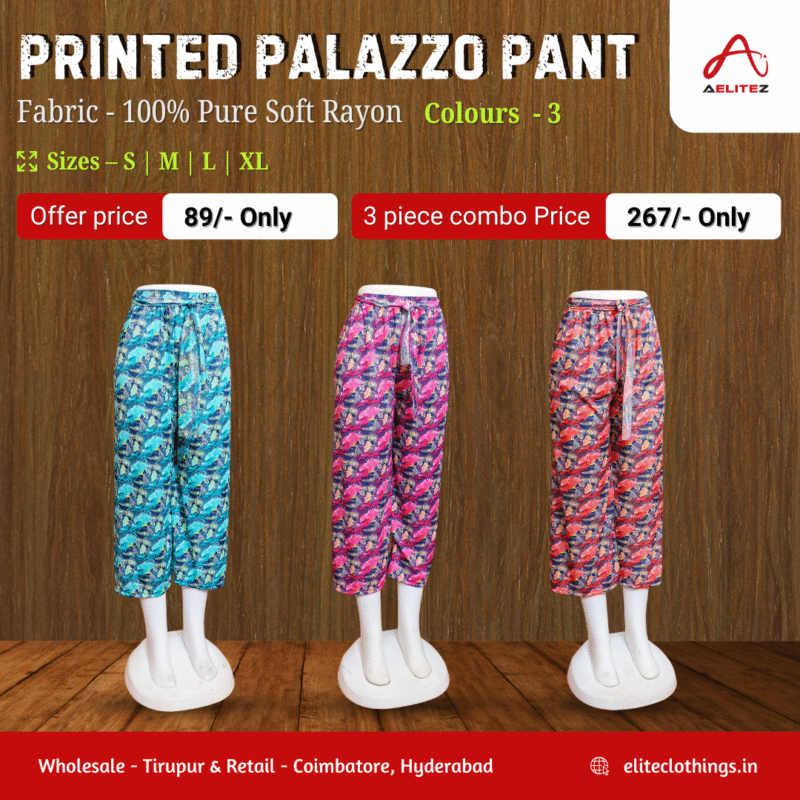 Printed Palazzo Pant Small Size