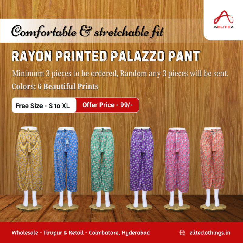 Rayon Printed Palazzo Pant Small Size 0.2