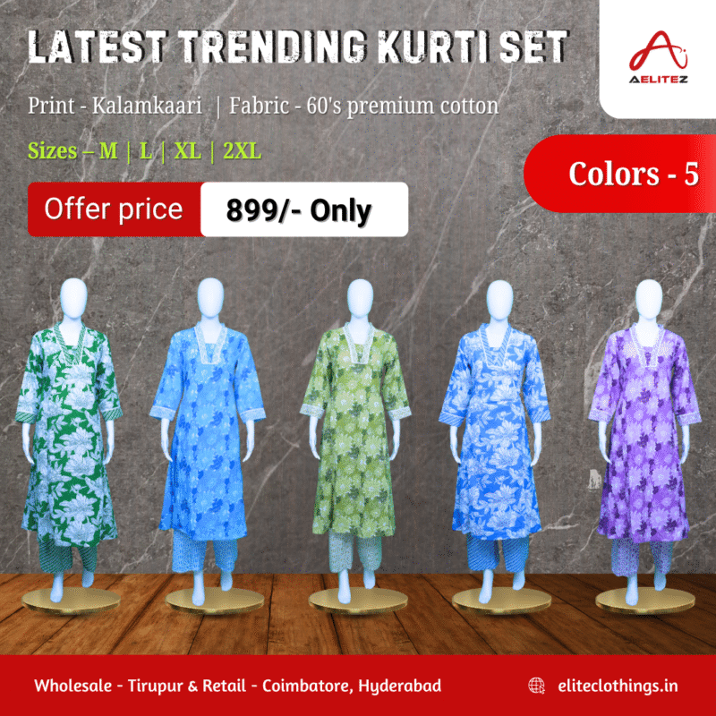 Trending Kalamkaari Kurti Set