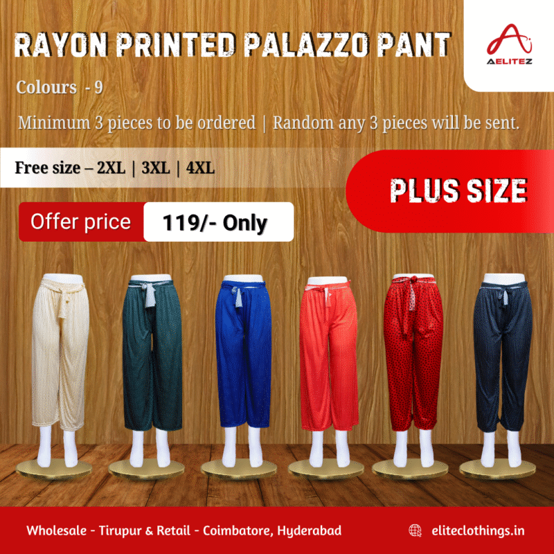 Rayon Printed Palazzo Pant Plus Size 0.5