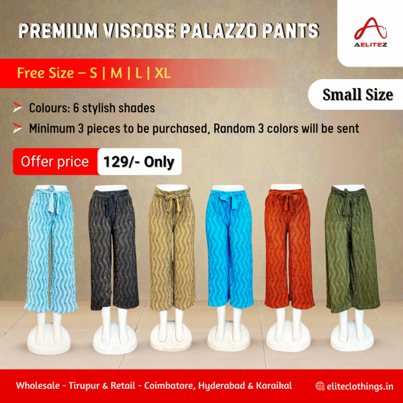 Premium Viscose Palazzo Pants Small Size