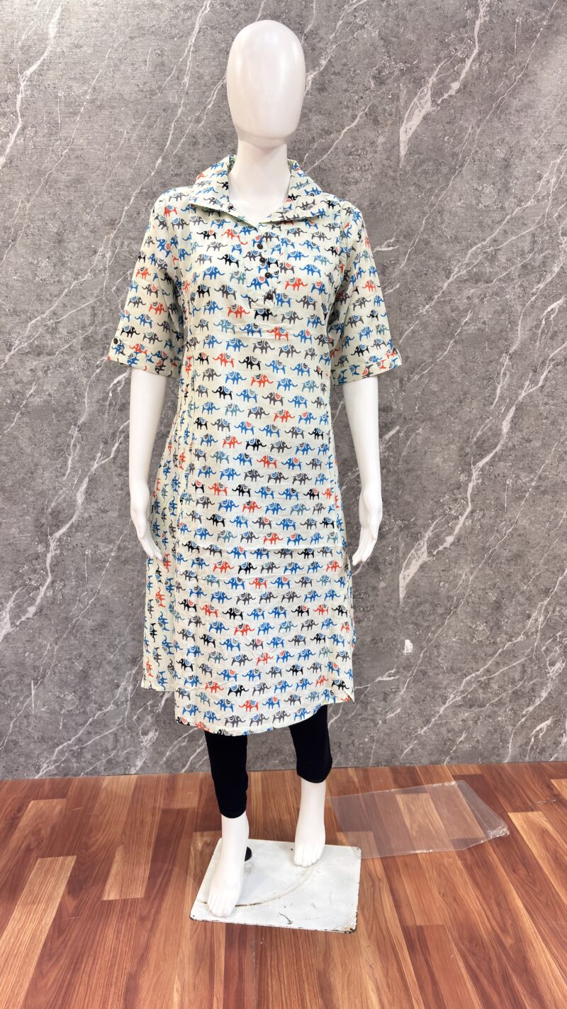 Kalamkari Camel Print A-Line Tops – KCPT03