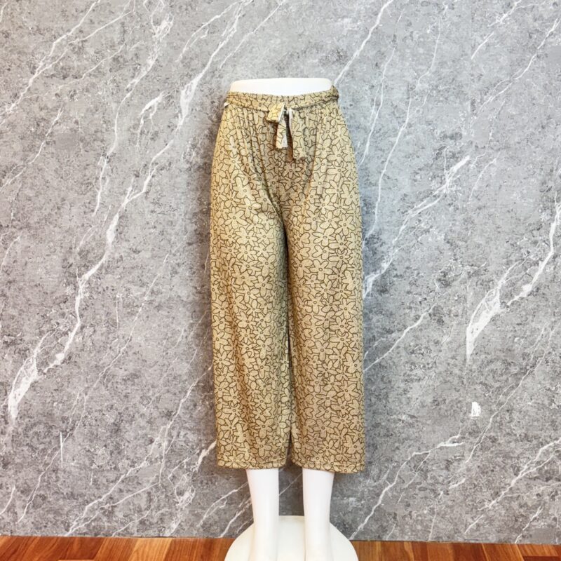 Flower Print Rayon Palazzo Pants - FPRPPB01