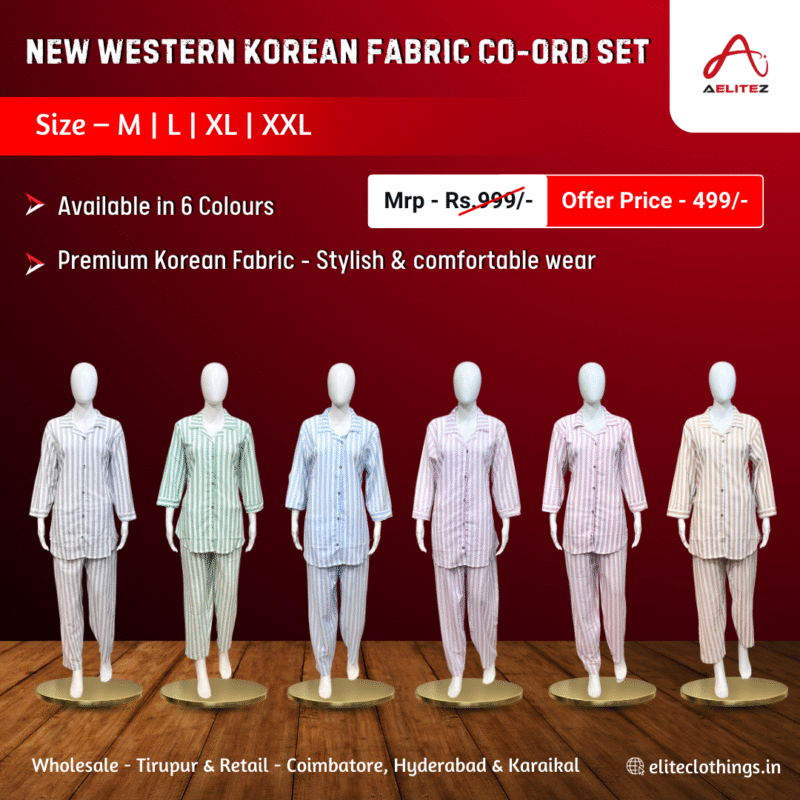 New Western Korean Fabric Co-Ord Set