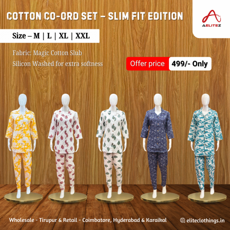 Cotton Co-ord Set – Slim Fit Edition